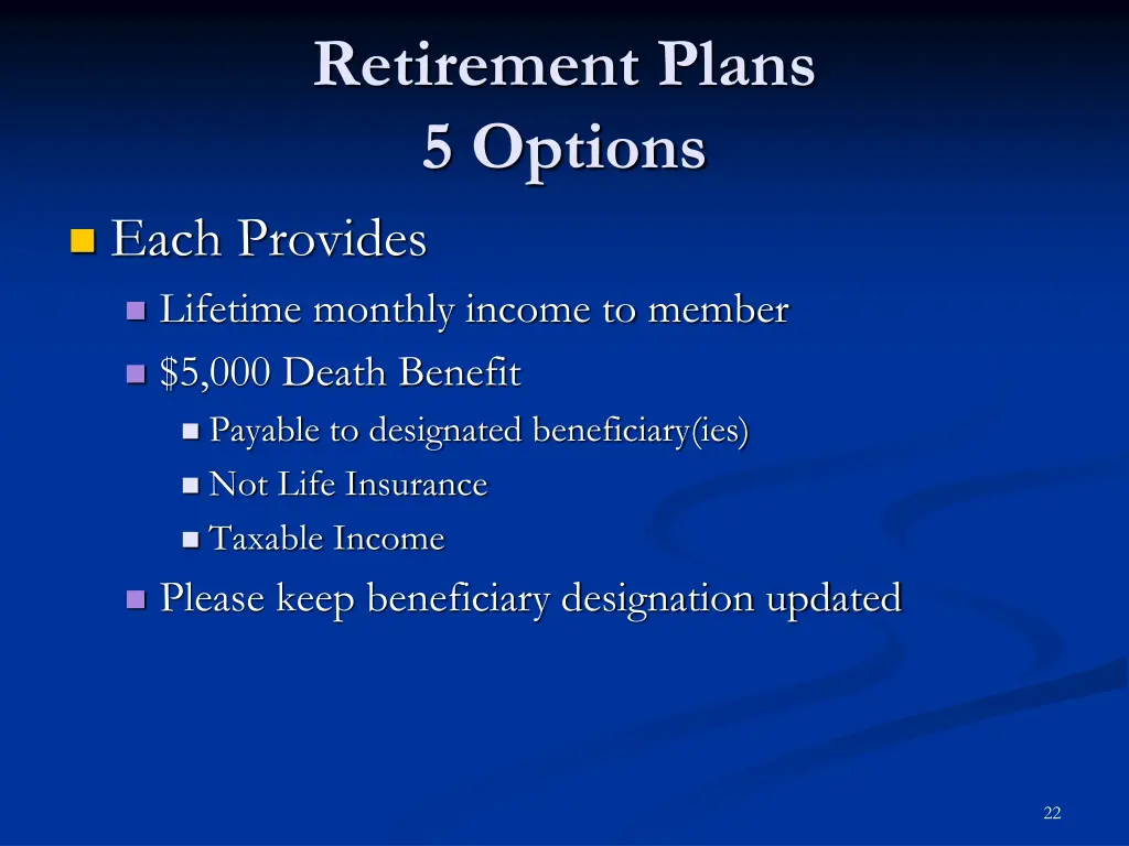 retirement plans 5 options