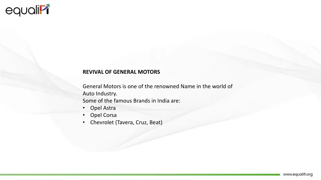 revival of general motors