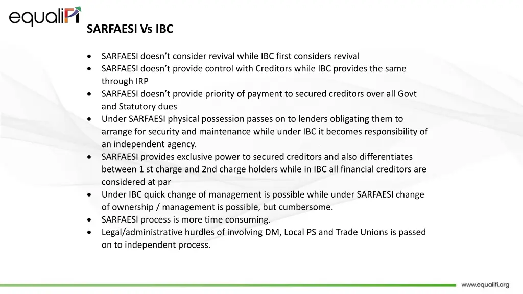 sarfaesi vs ibc