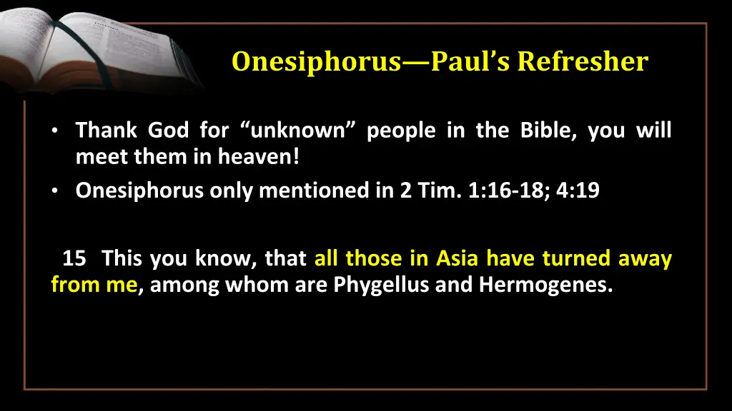 onesiphorus paul s refresher 3