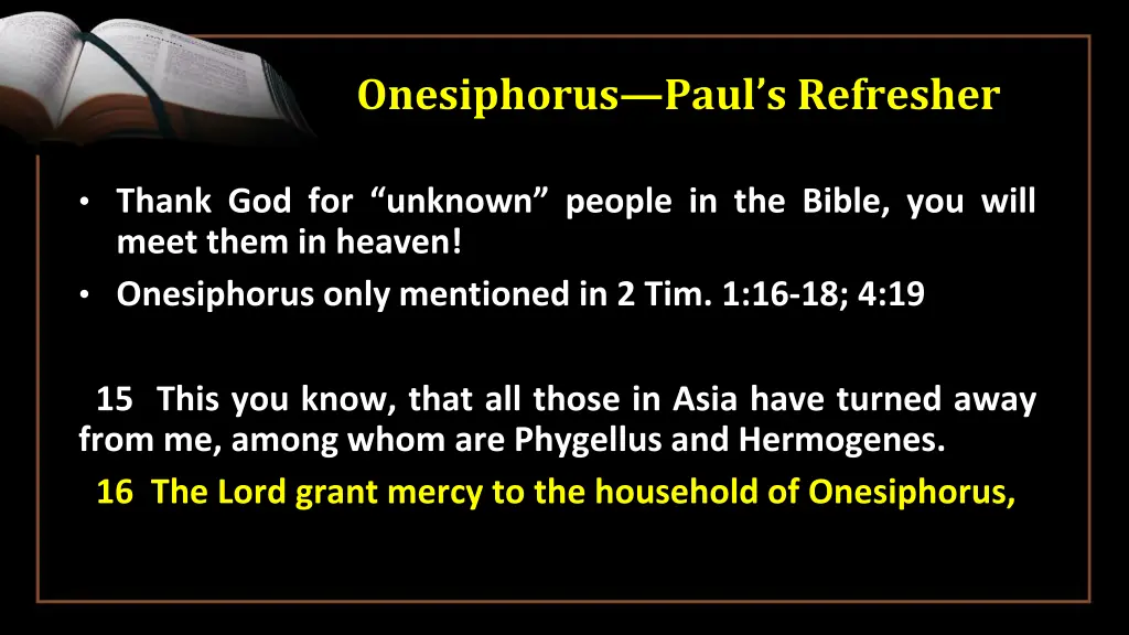 onesiphorus paul s refresher 4