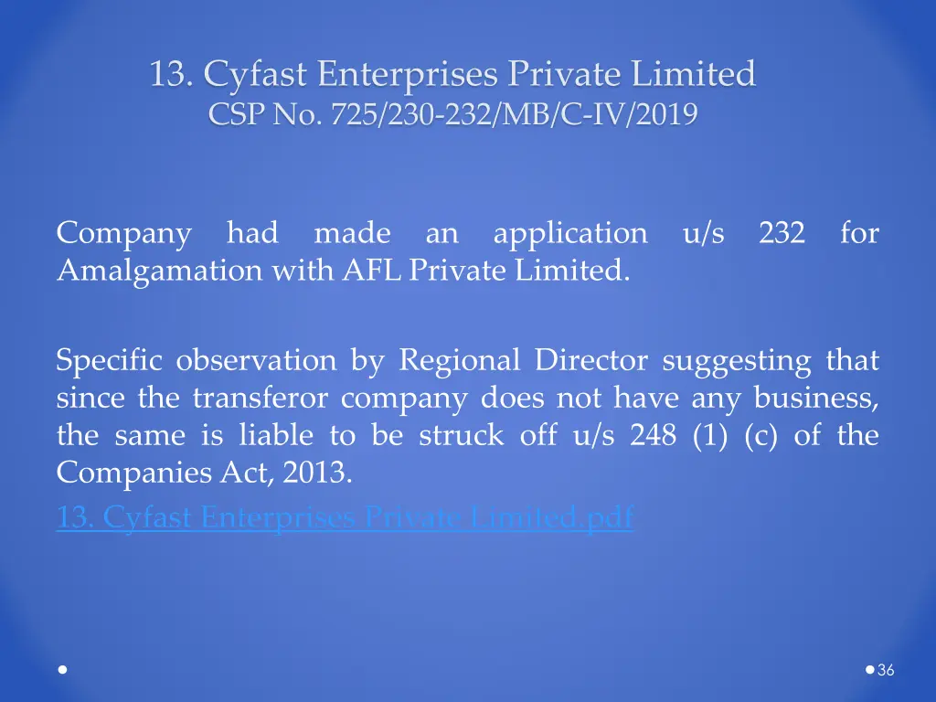 13 cyfast enterprises private limited