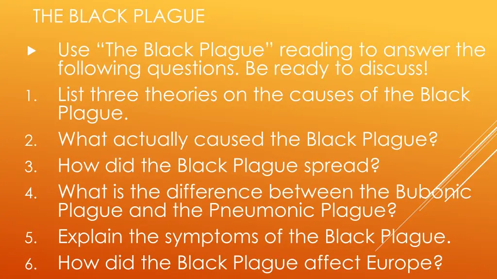 the black plague