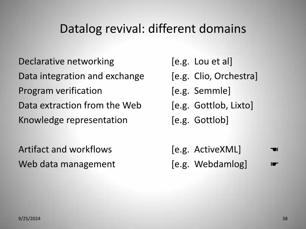 datalog revival different domains