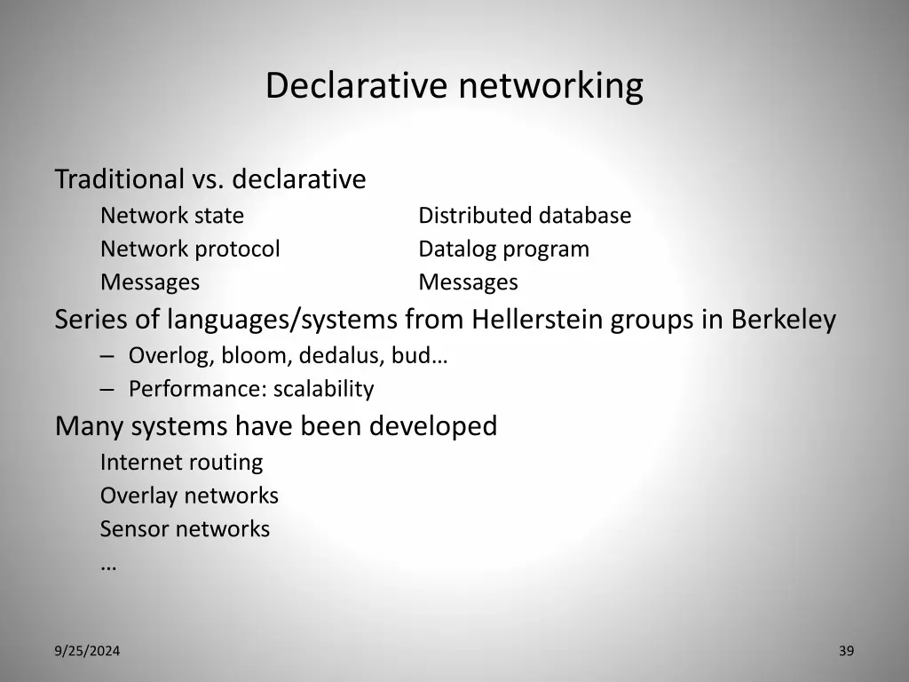 declarative networking