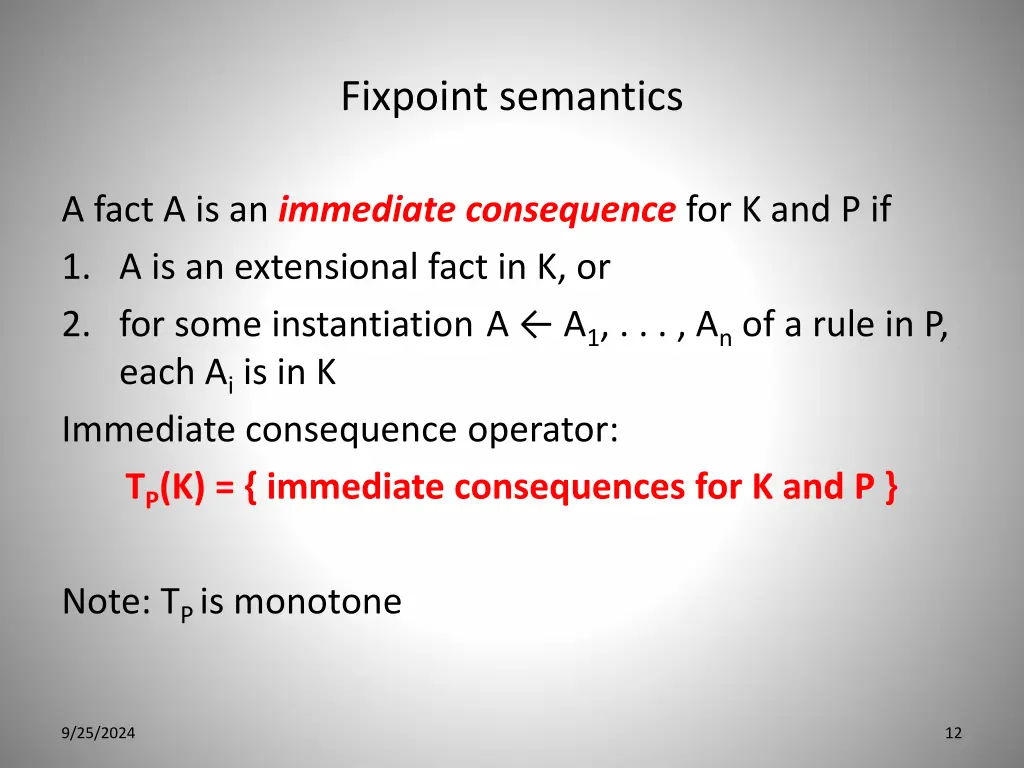 fixpoint semantics