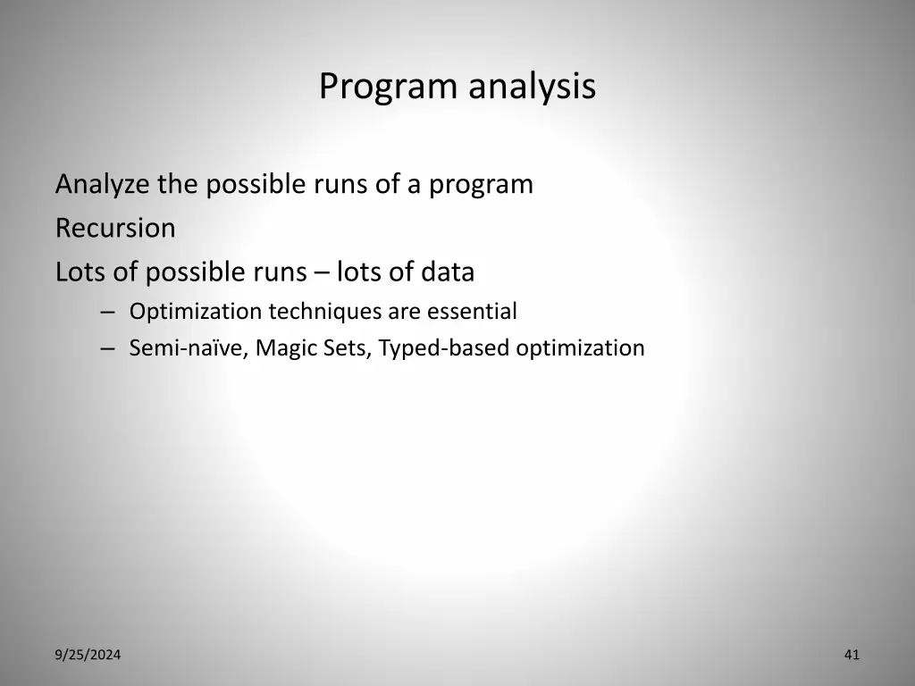 program analysis