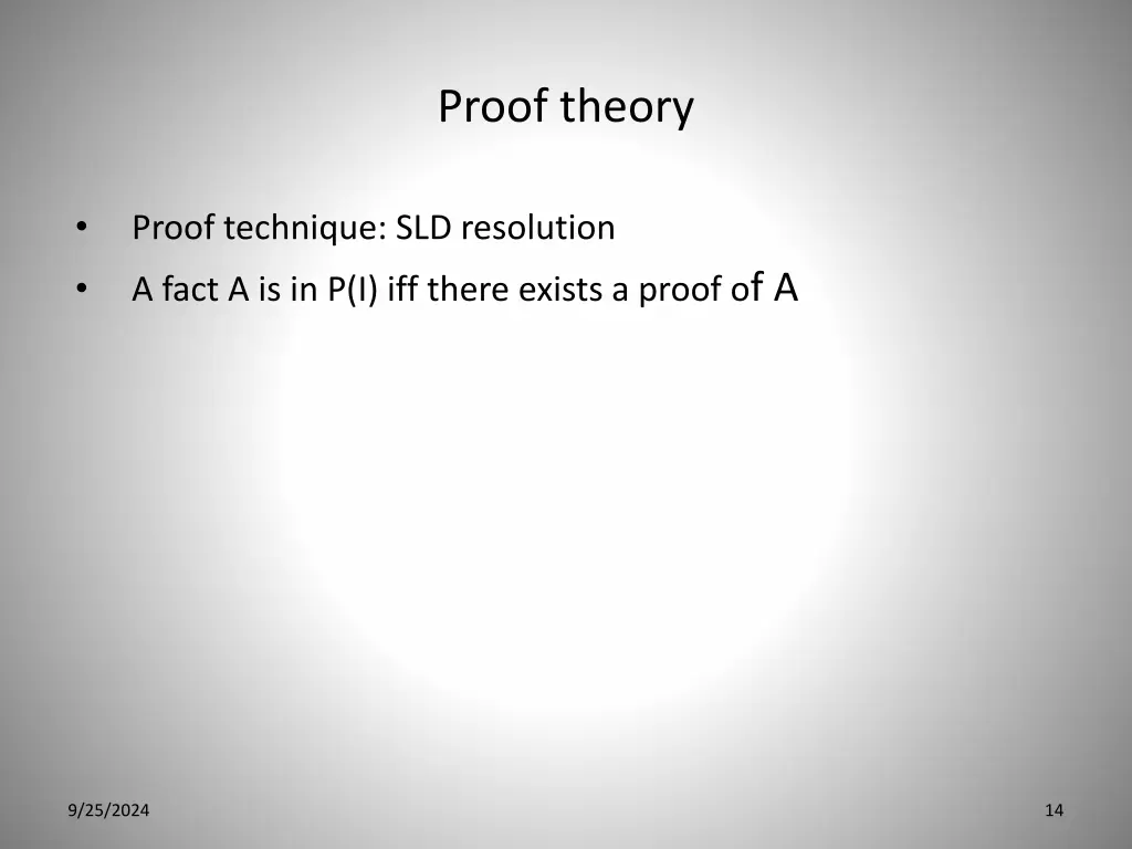 proof theory