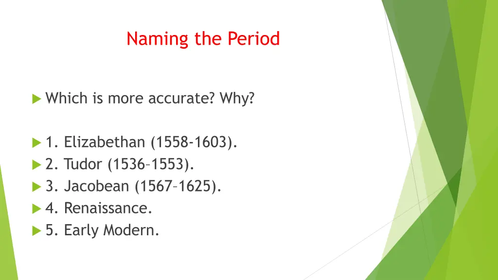 naming the period