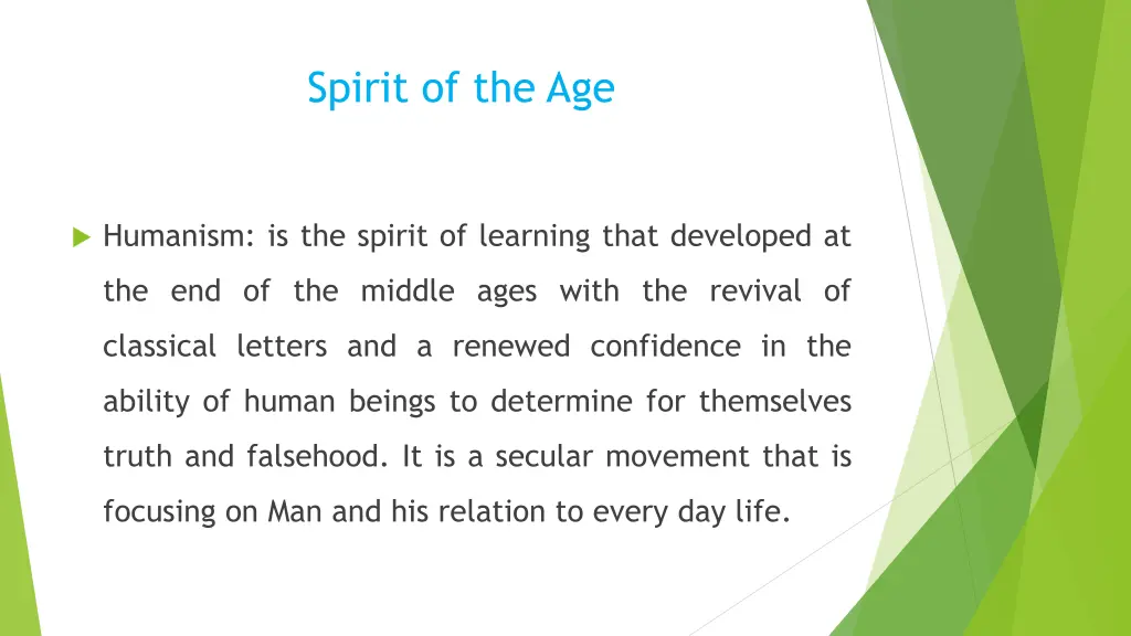 spirit of the age