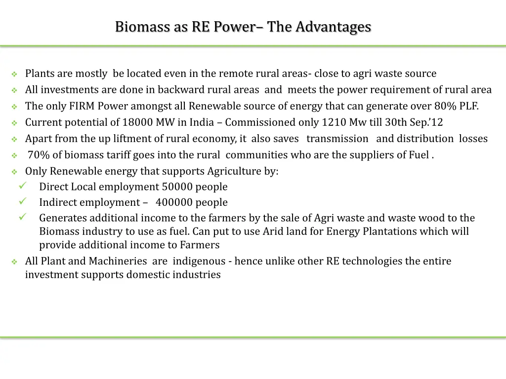 biomass as re power the advantages