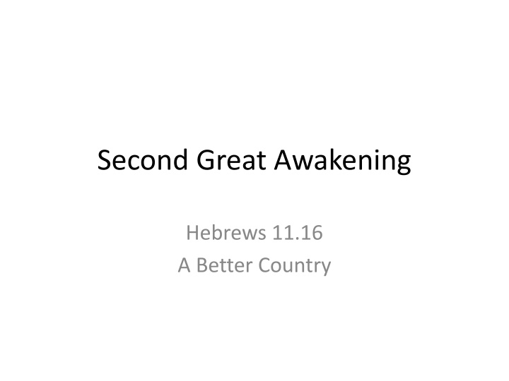 second great awakening