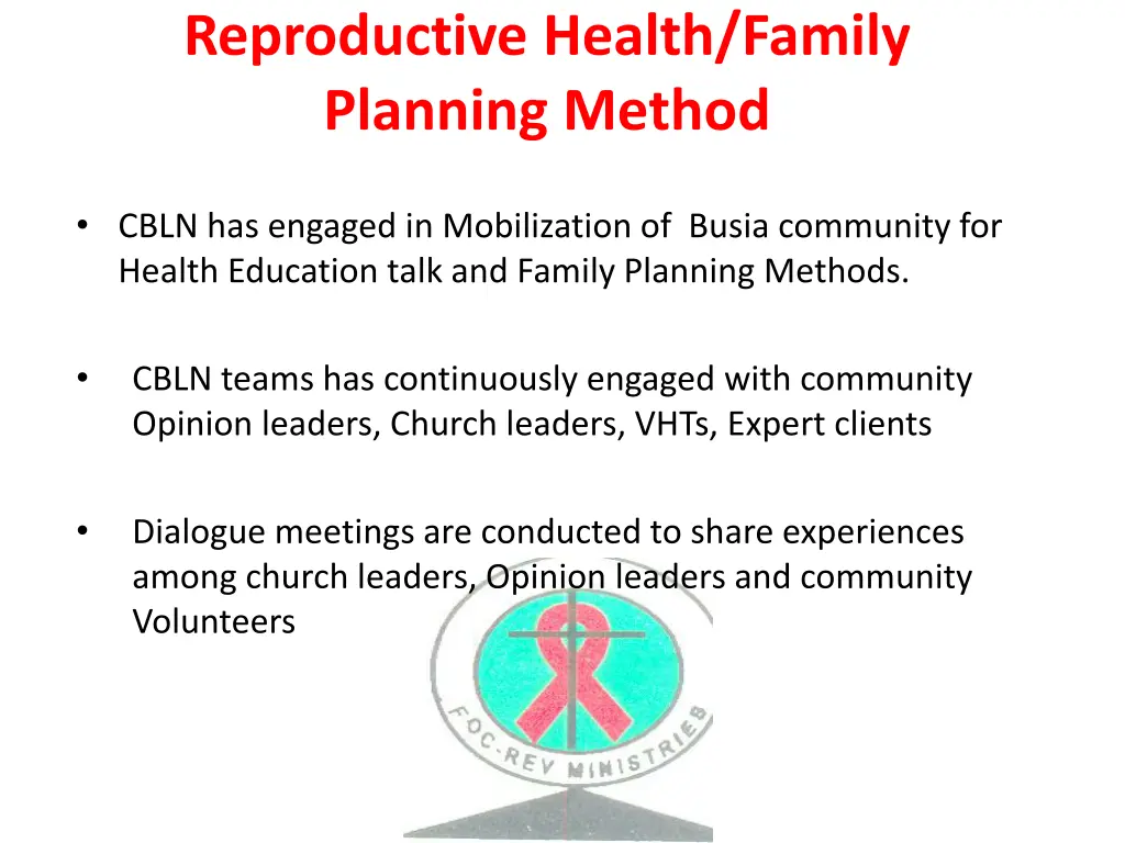 reproductive health family planning method