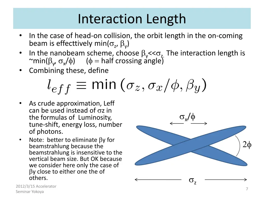 interaction length