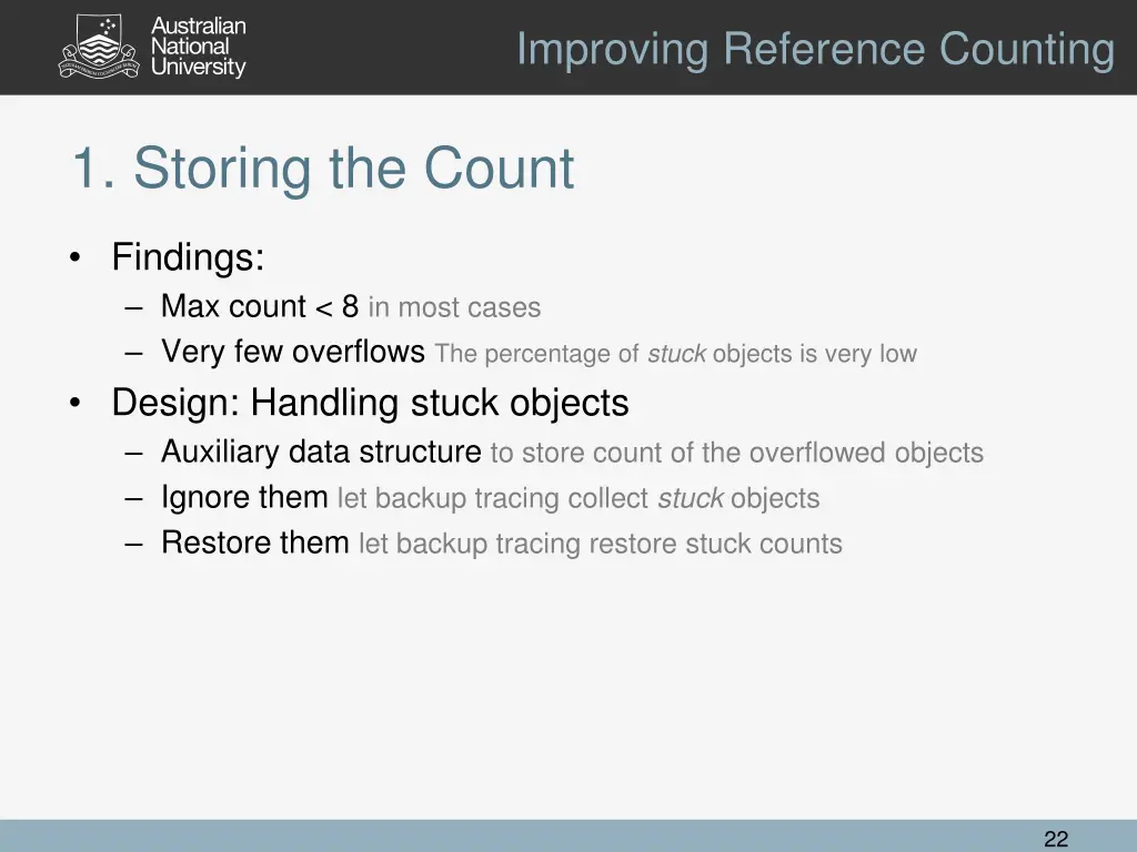 improving reference counting 1