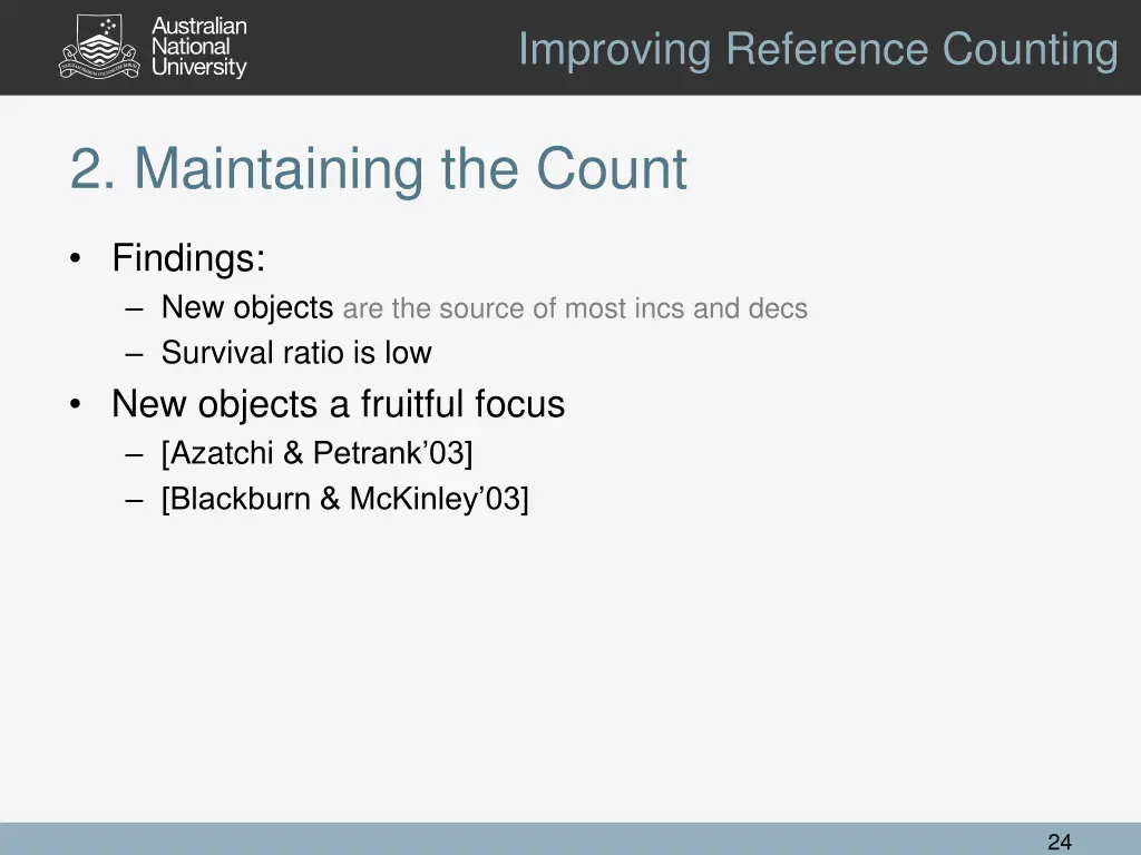 improving reference counting 3