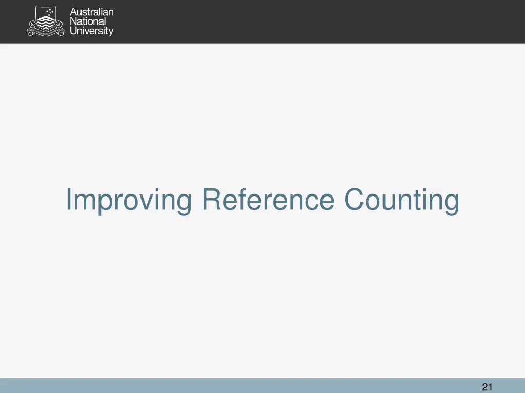 improving reference counting