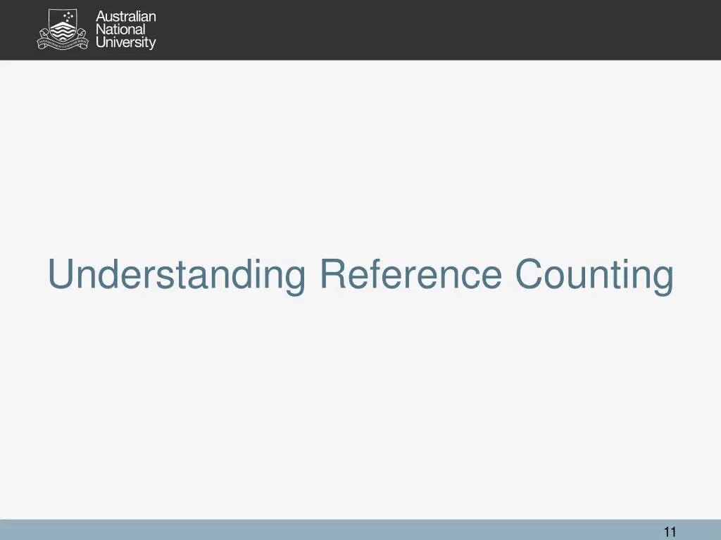 understanding reference counting