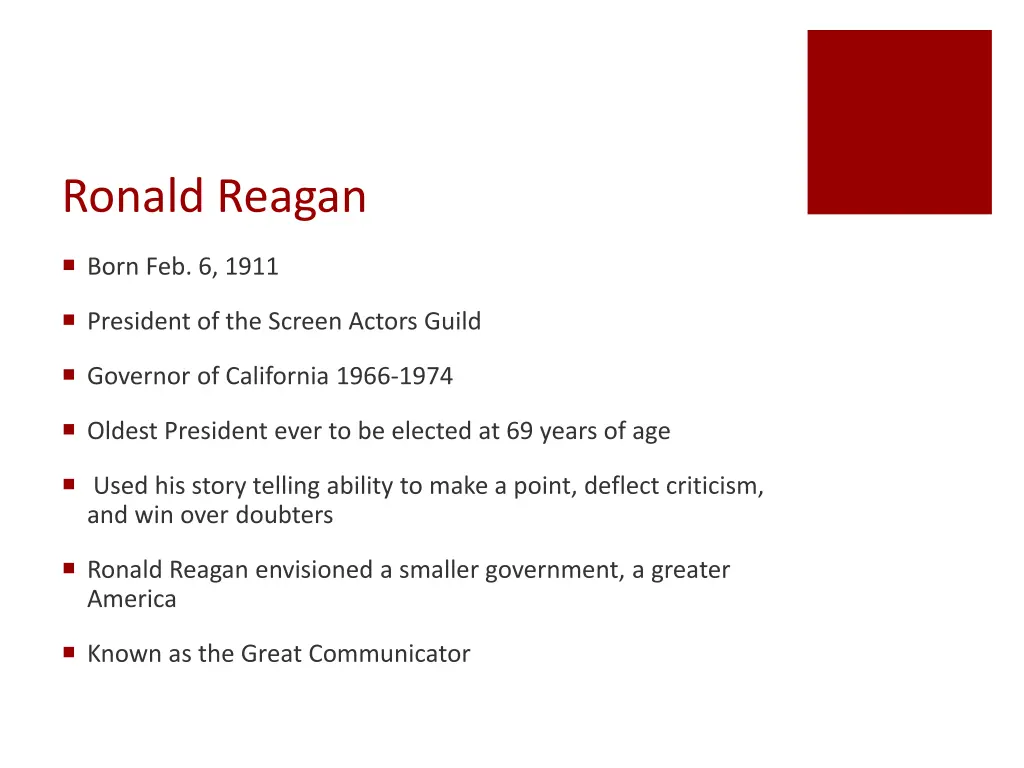 ronald reagan