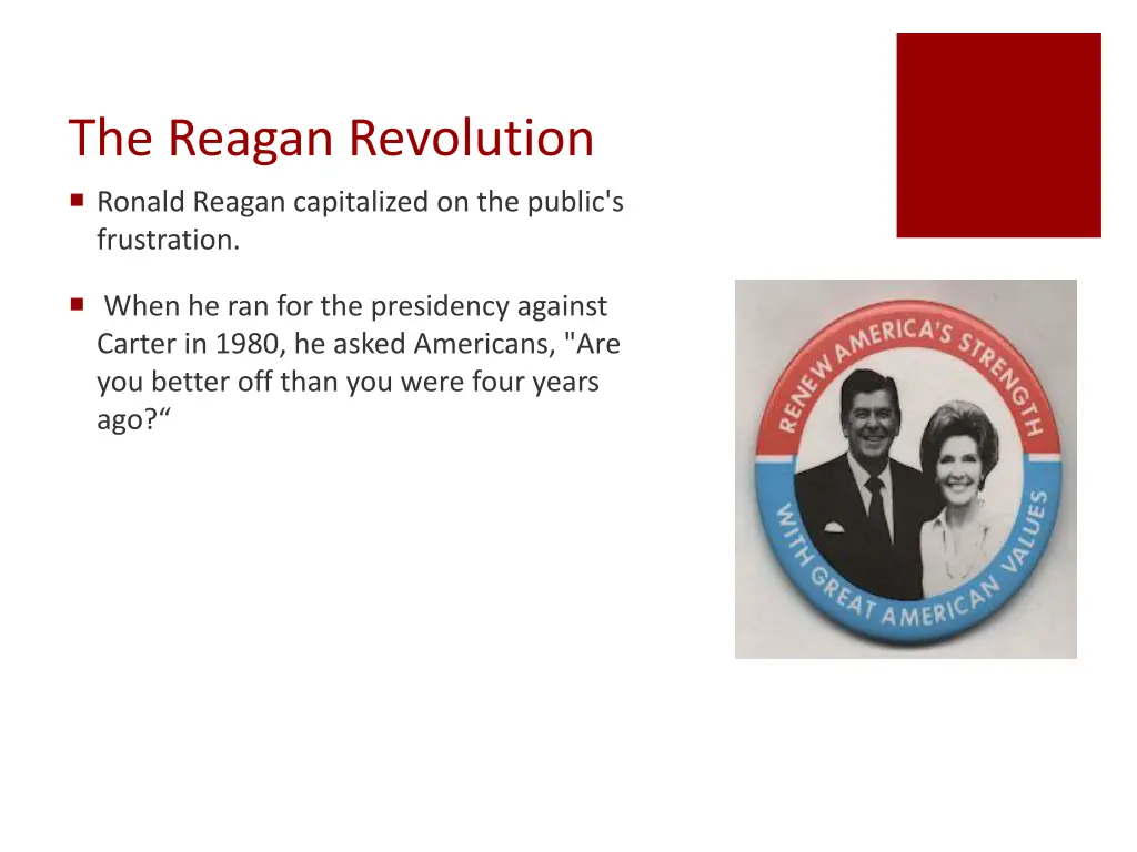 the reagan revolution ronald reagan capitalized