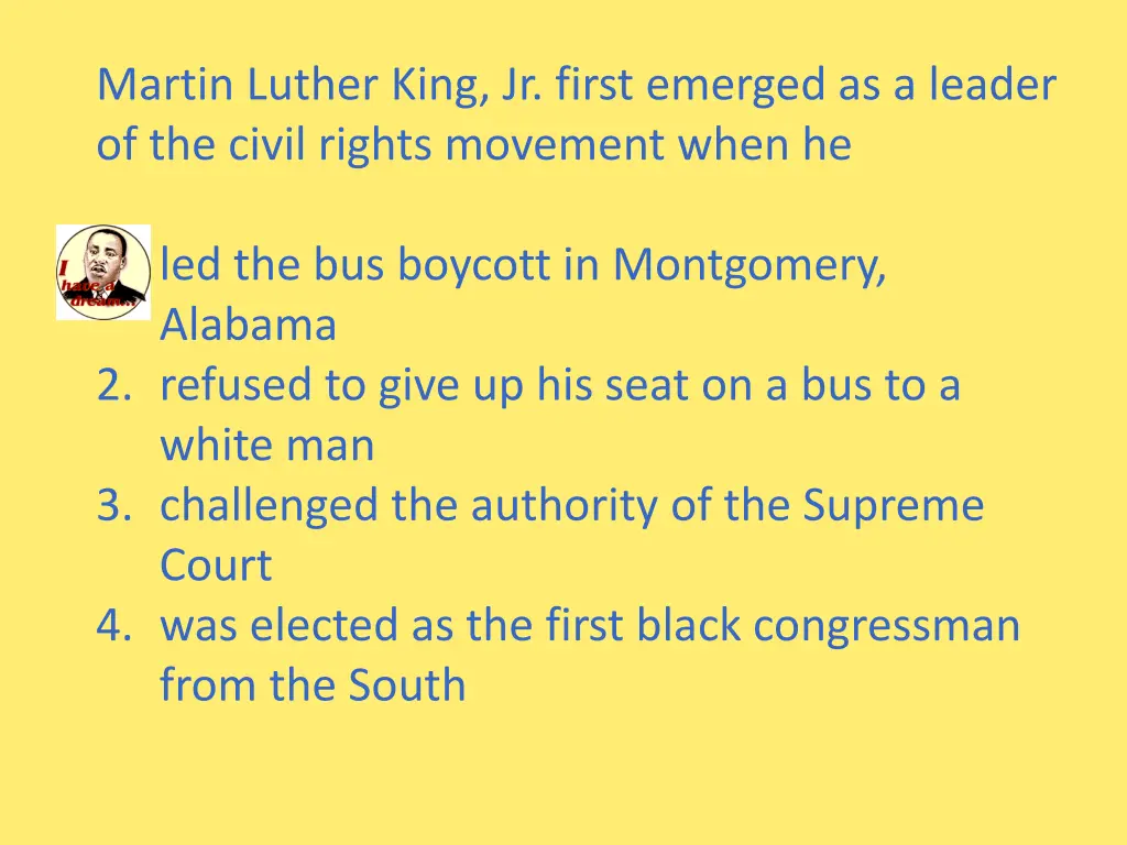 martin luther king jr first emerged as a leader