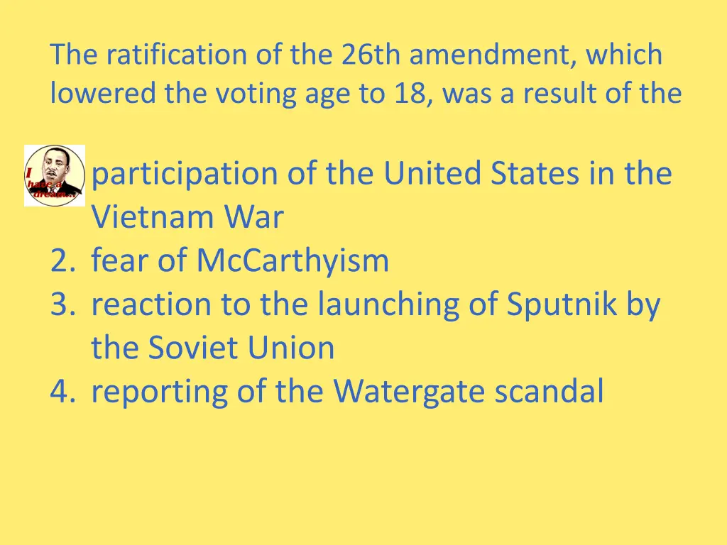 the ratification of the 26th amendment which