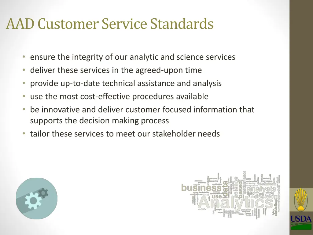 aad customer service standards