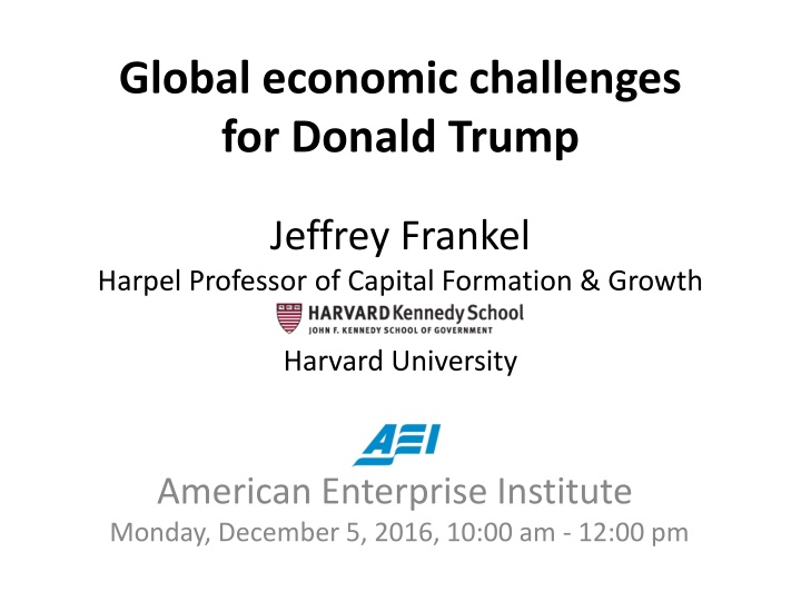 global economic challenges for donald trump