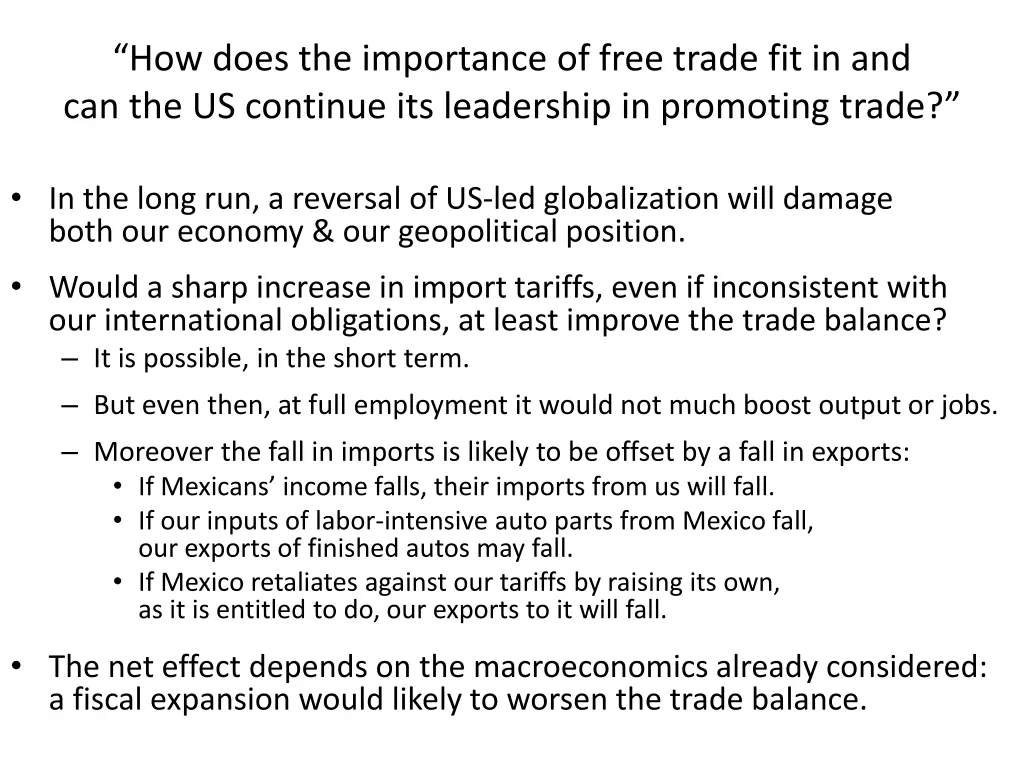 how does the importance of free trade