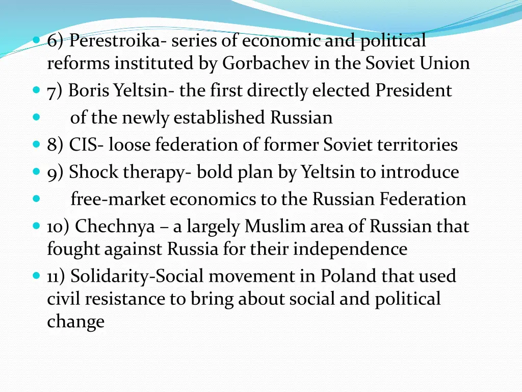 6 perestroika series of economic and political