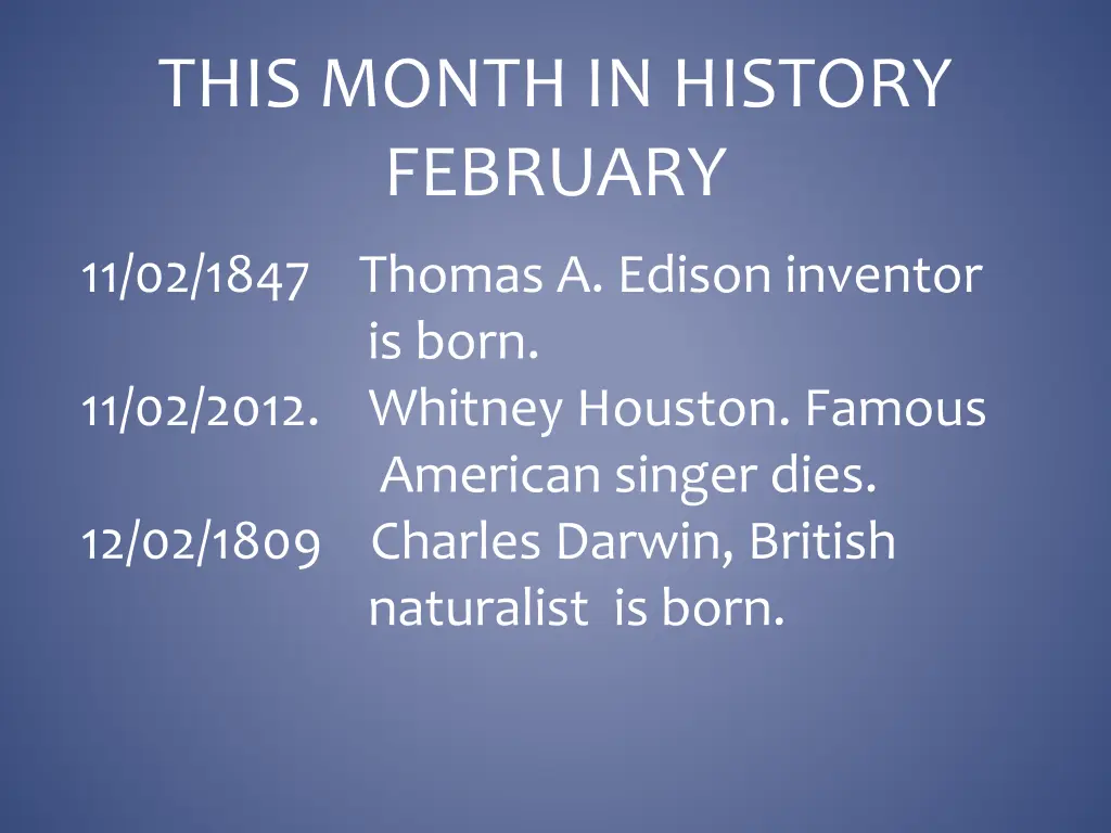 this month in history february 12