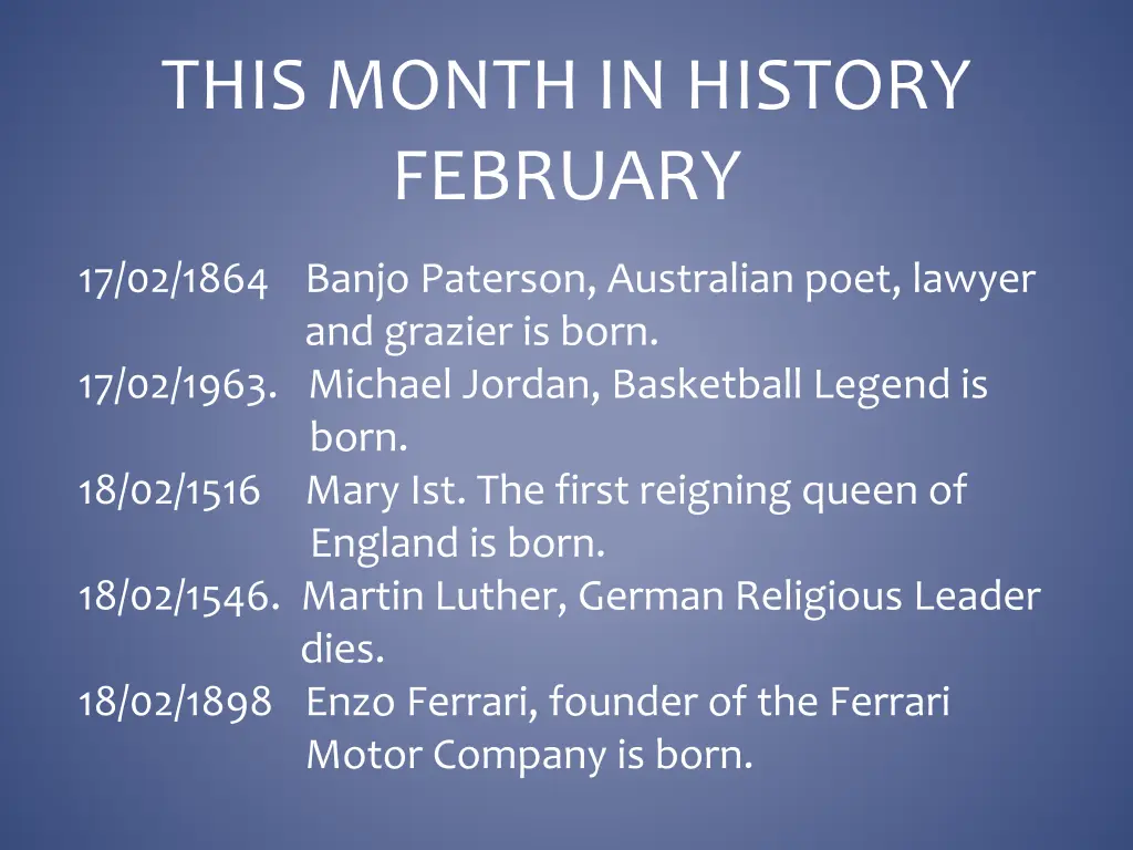 this month in history february 17