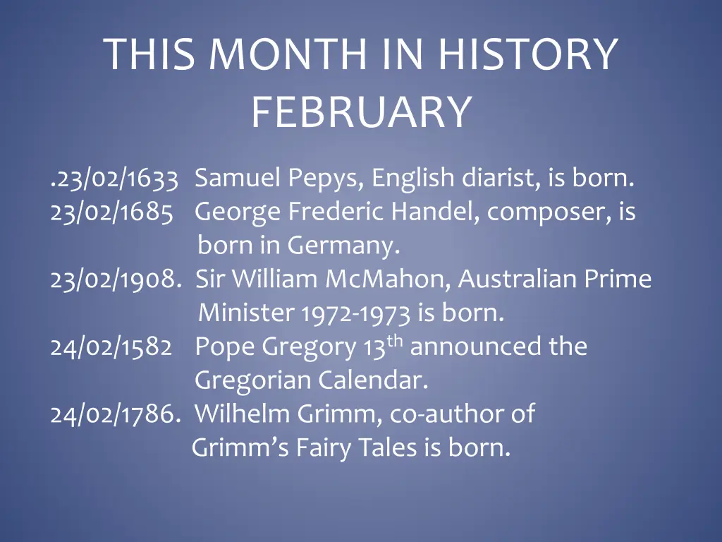 this month in history february 23