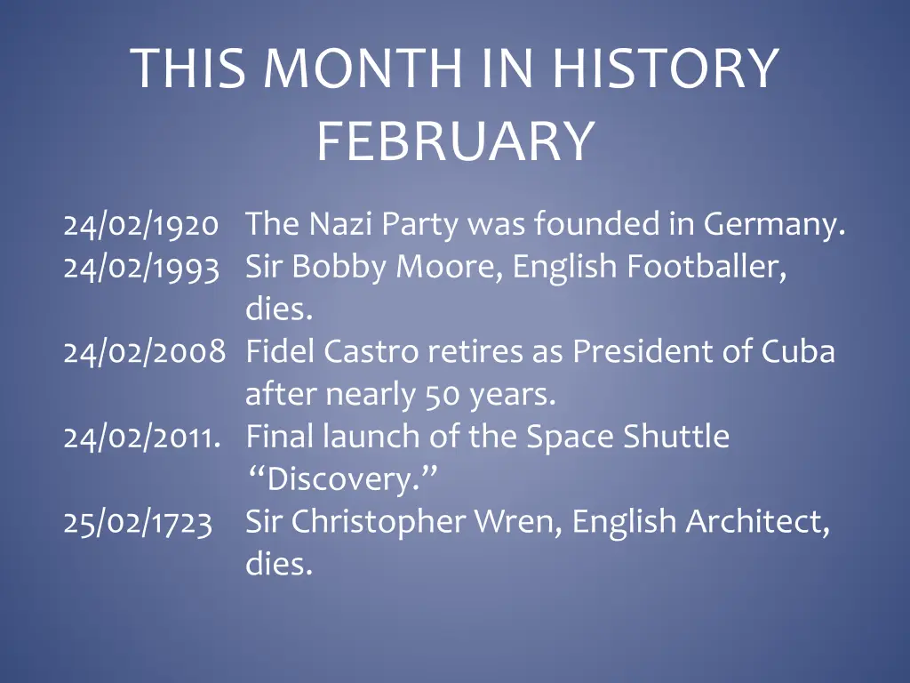 this month in history february 24