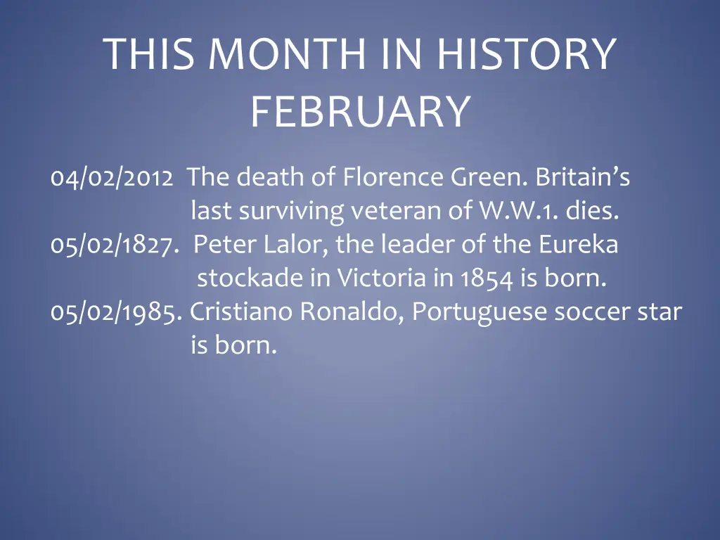 this month in history february 4