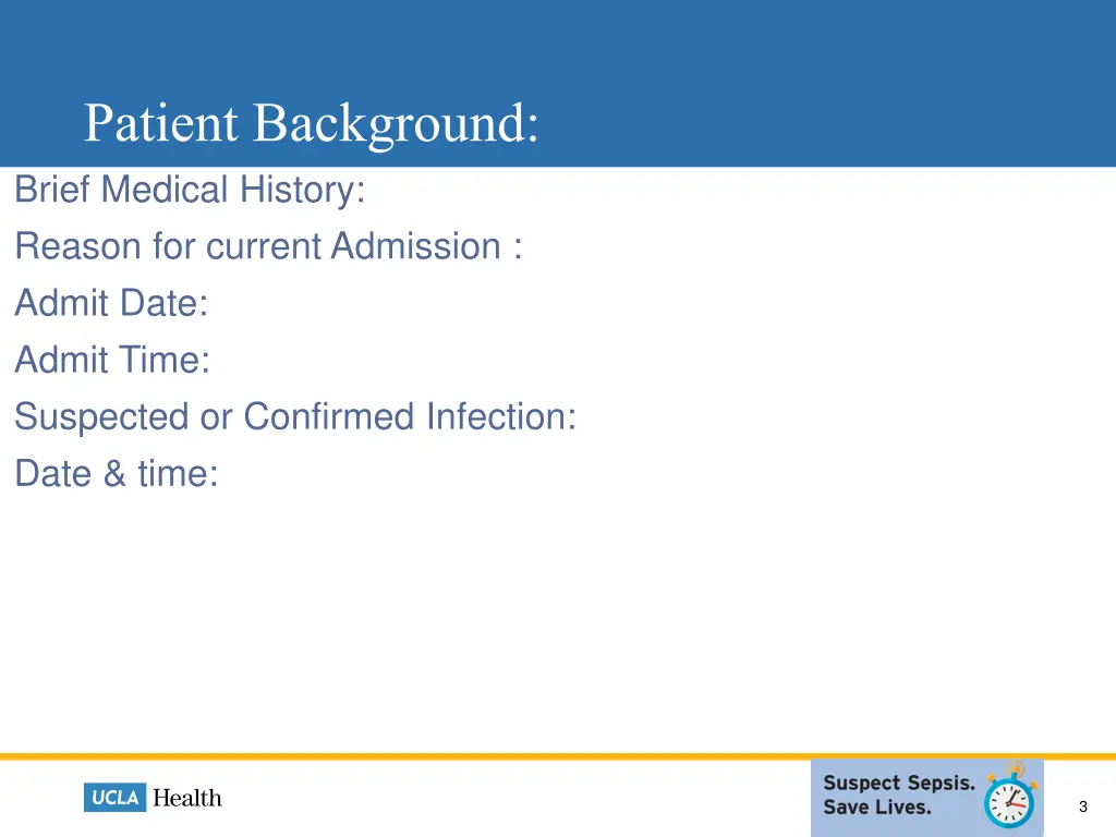 patient background brief medical history reason