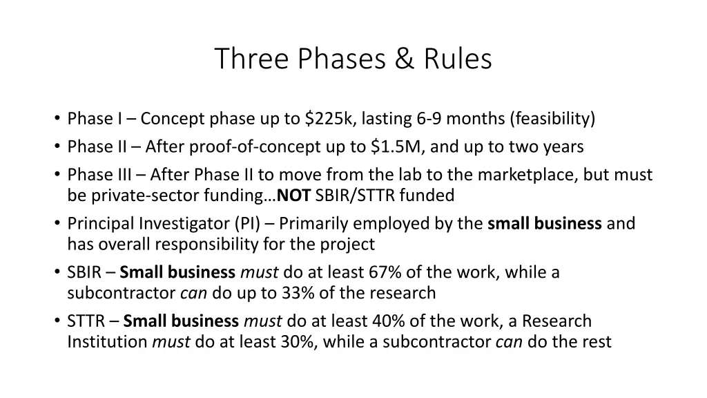 three phases rules