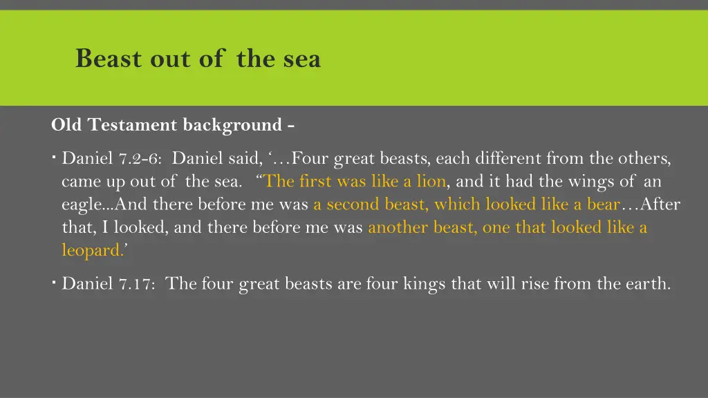 beast out of the sea