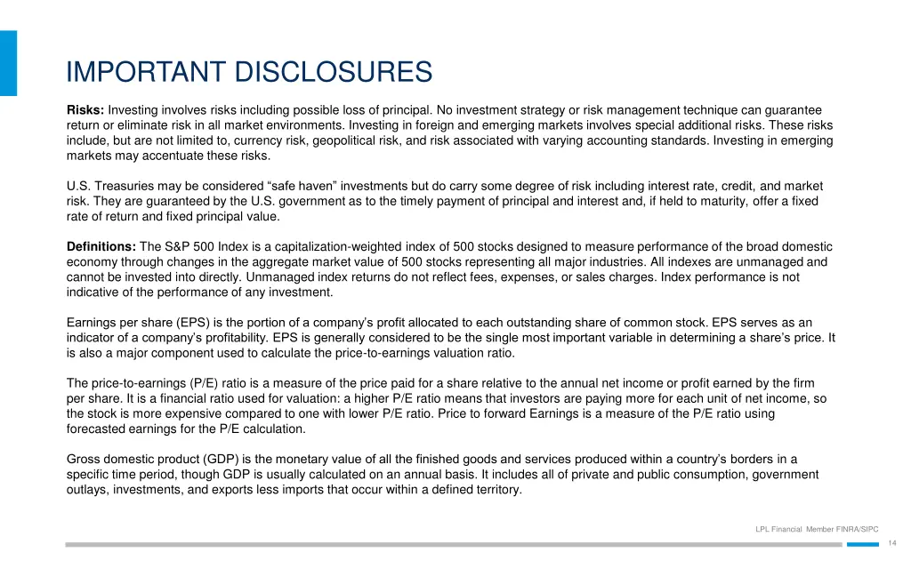 important disclosures