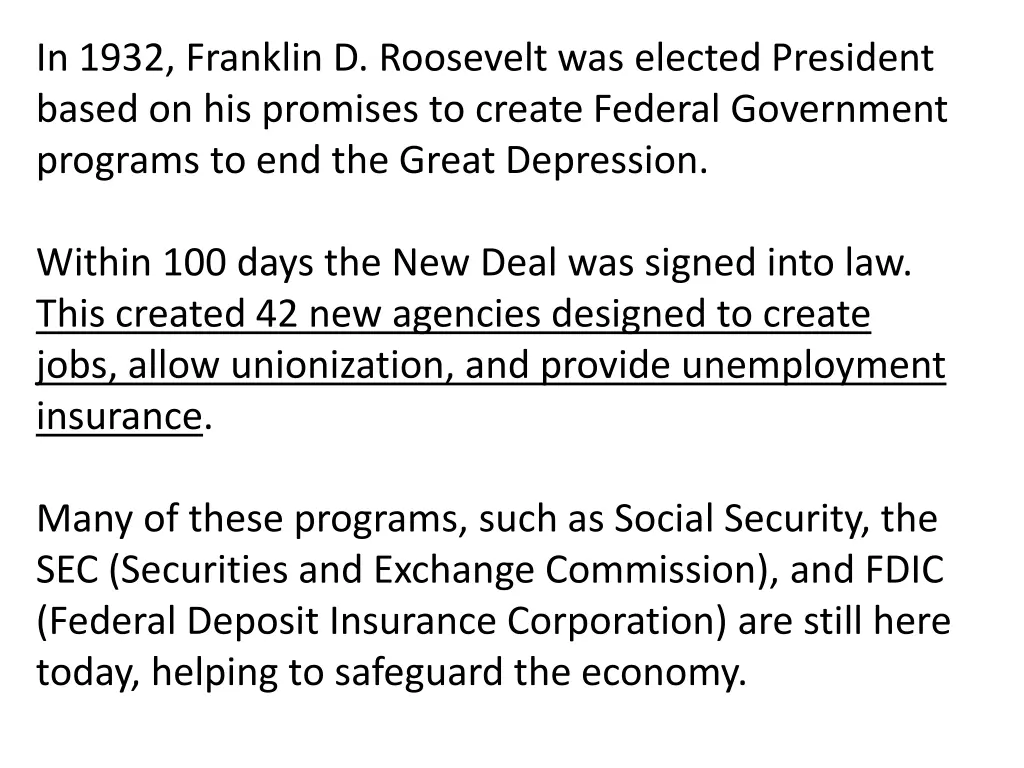 in 1932 franklin d roosevelt was elected