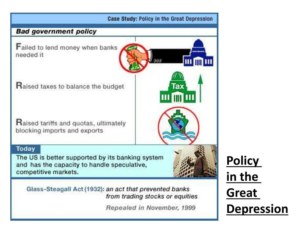 policy in the great depression