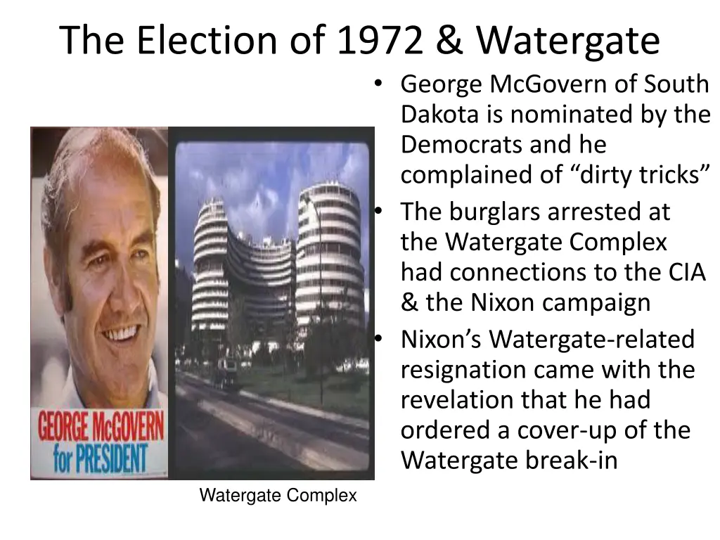 the election of 1972 watergate