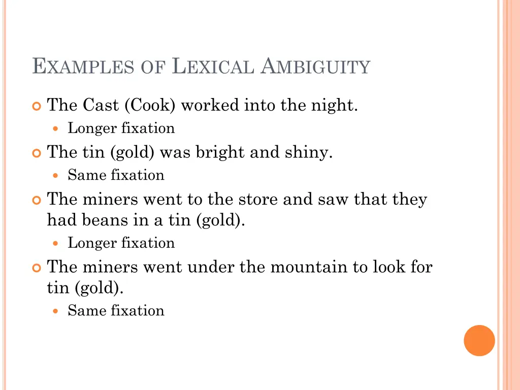 e xamples of l exical a mbiguity