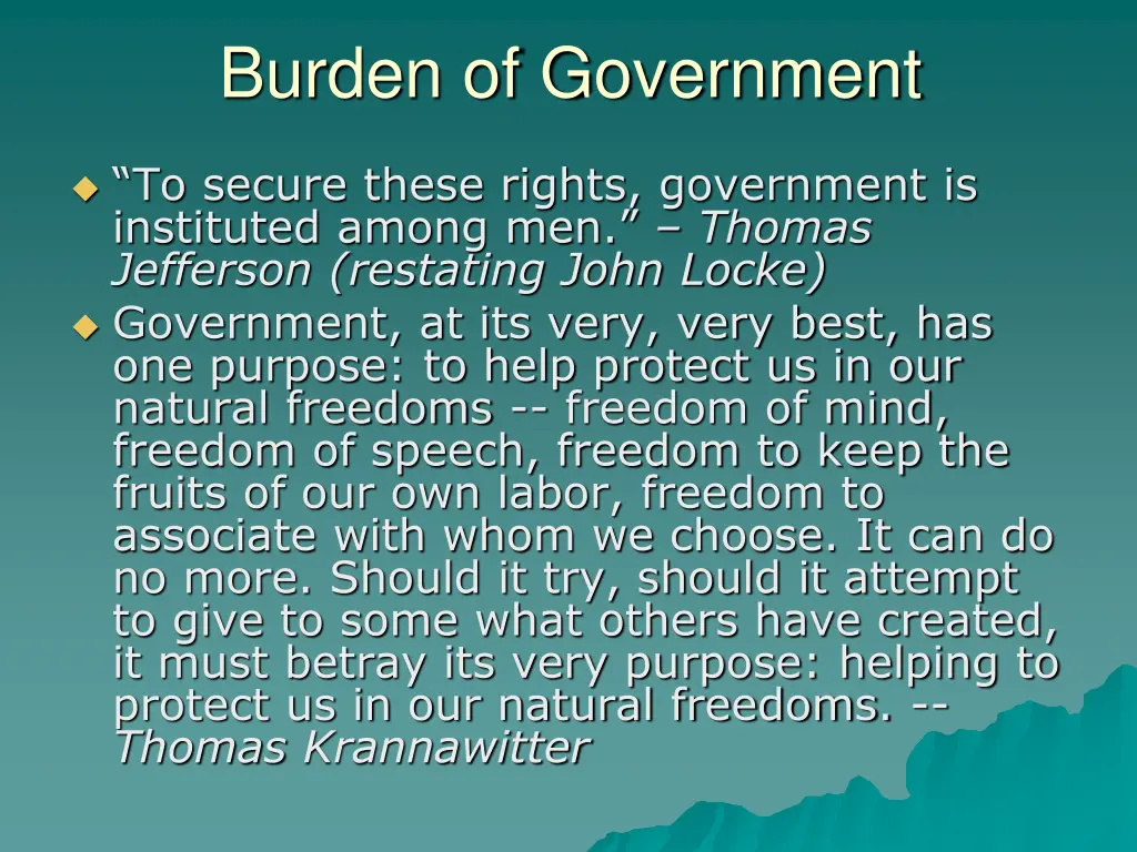 burden of government