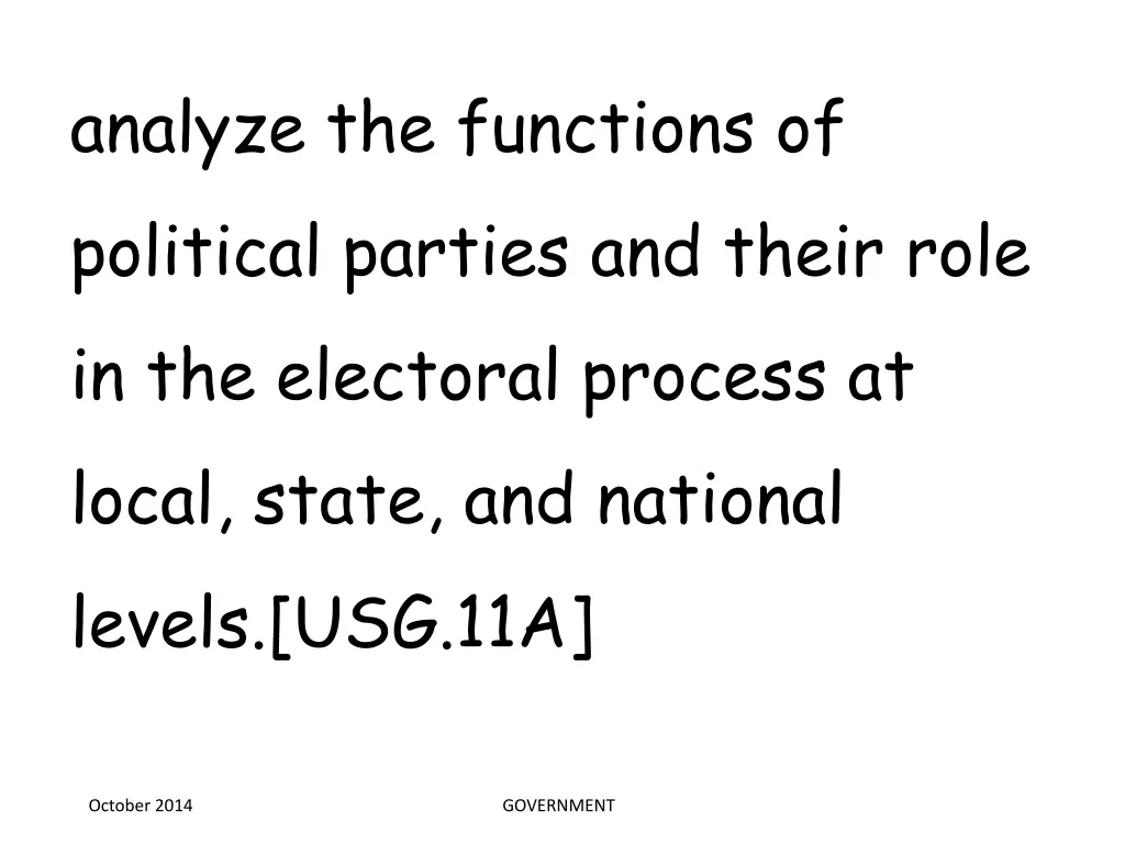 analyze the functions of political parties