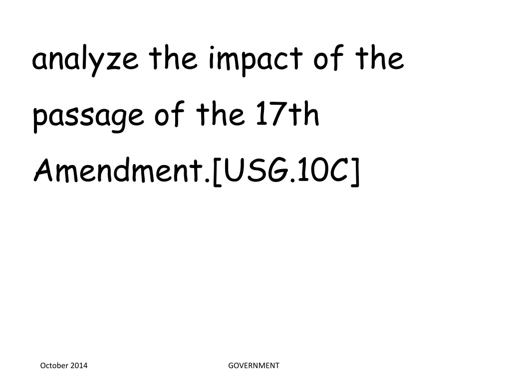 analyze the impact of the passage of the 17th