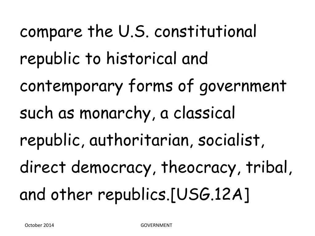 compare the u s constitutional republic