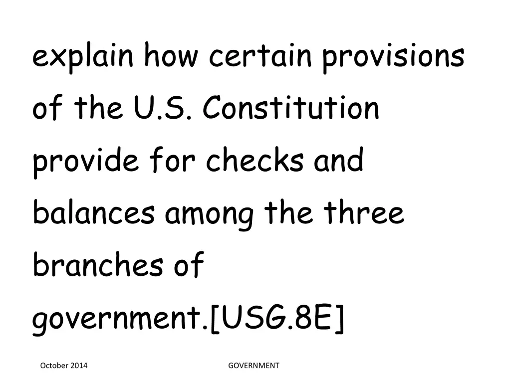 explain how certain provisions