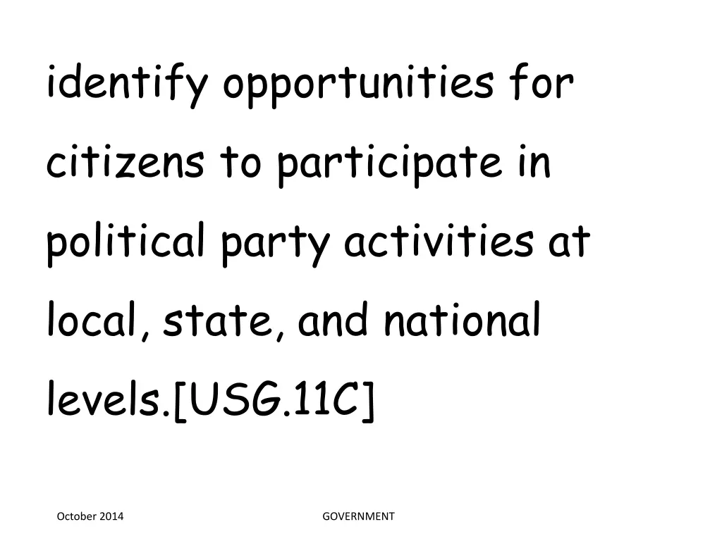 identify opportunities for citizens