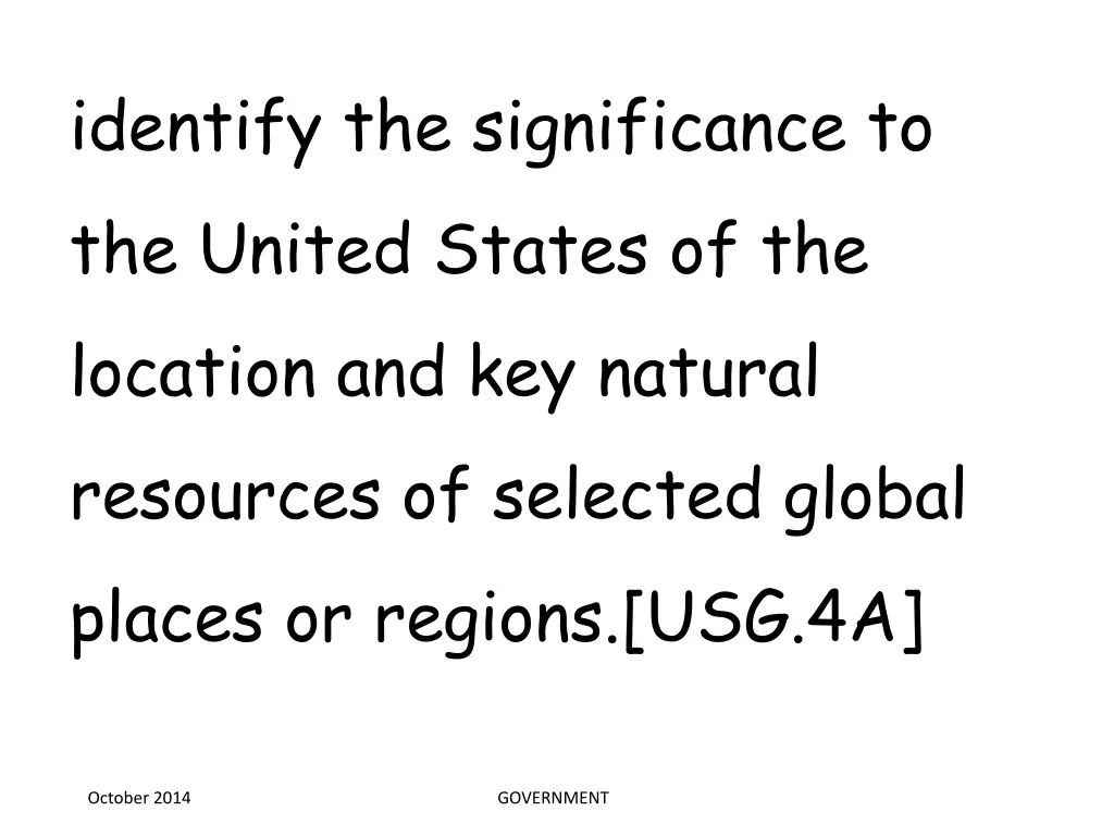 identify the significance to the united states